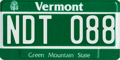 VT license plate NDT088