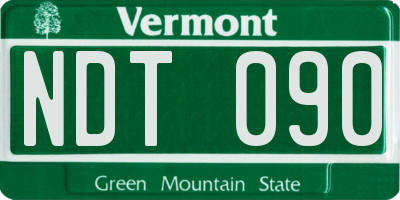 VT license plate NDT090