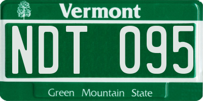 VT license plate NDT095