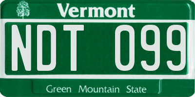 VT license plate NDT099