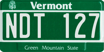 VT license plate NDT127