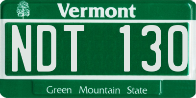 VT license plate NDT130