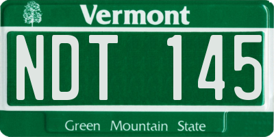VT license plate NDT145