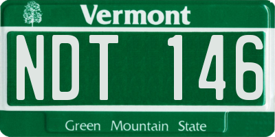 VT license plate NDT146