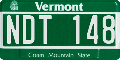 VT license plate NDT148
