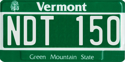VT license plate NDT150