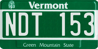 VT license plate NDT153