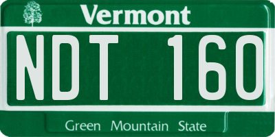 VT license plate NDT160