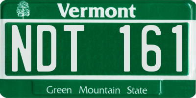 VT license plate NDT161