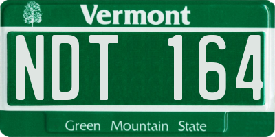 VT license plate NDT164