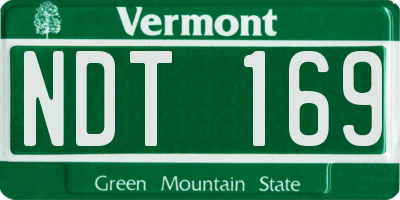VT license plate NDT169