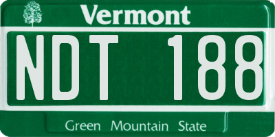 VT license plate NDT188