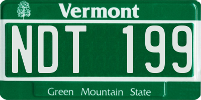 VT license plate NDT199