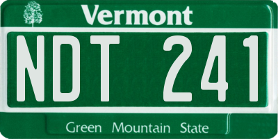 VT license plate NDT241