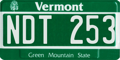 VT license plate NDT253
