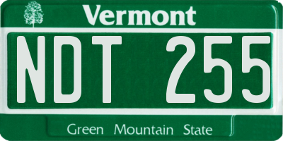 VT license plate NDT255