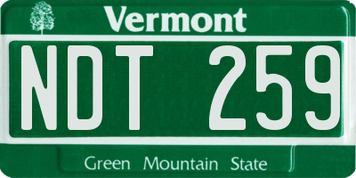 VT license plate NDT259