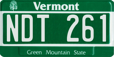 VT license plate NDT261
