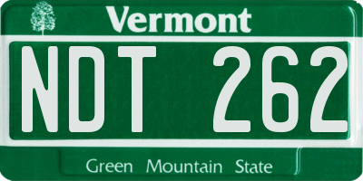 VT license plate NDT262