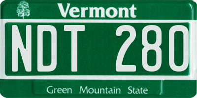 VT license plate NDT280