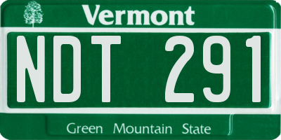 VT license plate NDT291