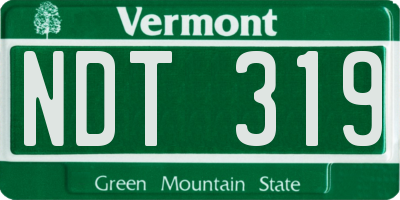 VT license plate NDT319