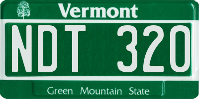 VT license plate NDT320