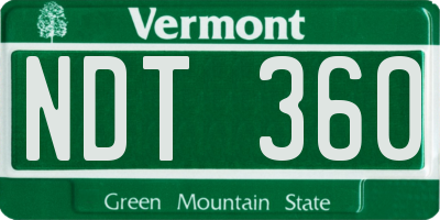 VT license plate NDT360