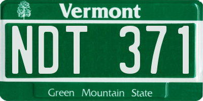 VT license plate NDT371