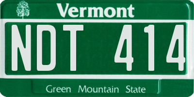 VT license plate NDT414