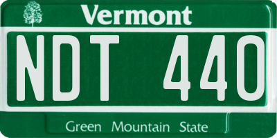 VT license plate NDT440