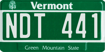 VT license plate NDT441