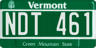 VT license plate NDT461