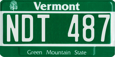 VT license plate NDT487
