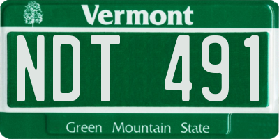 VT license plate NDT491