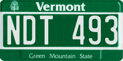 VT license plate NDT493
