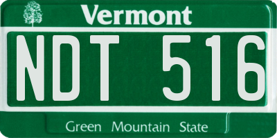VT license plate NDT516