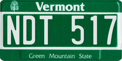 VT license plate NDT517