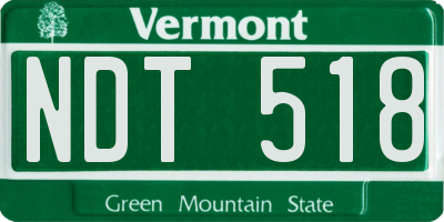 VT license plate NDT518