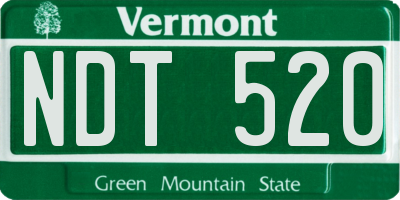 VT license plate NDT520