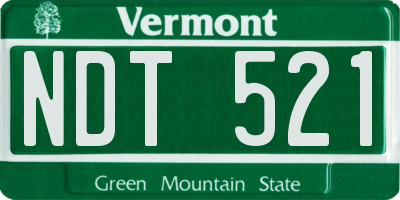 VT license plate NDT521