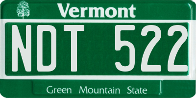 VT license plate NDT522