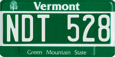 VT license plate NDT528