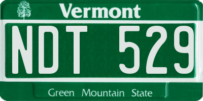 VT license plate NDT529