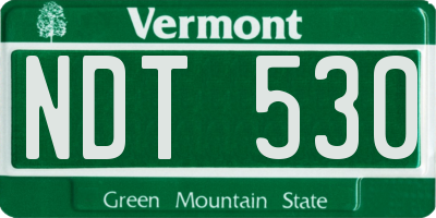 VT license plate NDT530