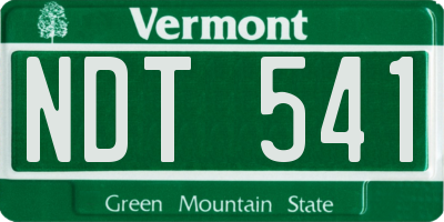 VT license plate NDT541