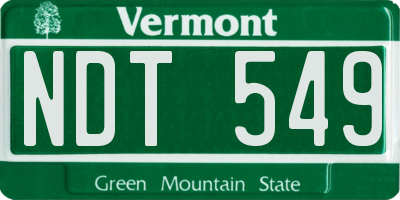 VT license plate NDT549