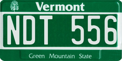 VT license plate NDT556