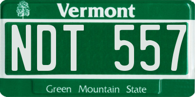 VT license plate NDT557