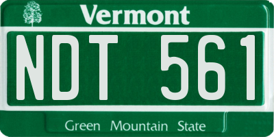 VT license plate NDT561